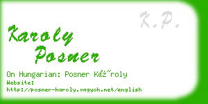 karoly posner business card